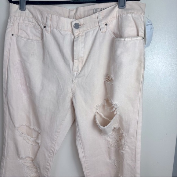 Blank NYC Ditz Distressed Pale Pink Denim Rock Cotton Boyfriend Jeans NWOT 30 - Picture 8 of 16